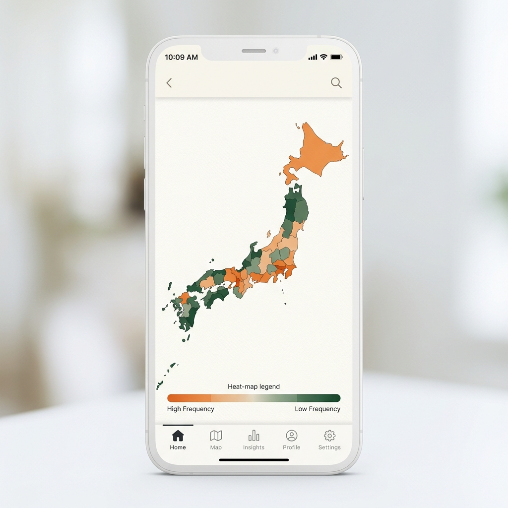 日本地図塗りつぶし機能
